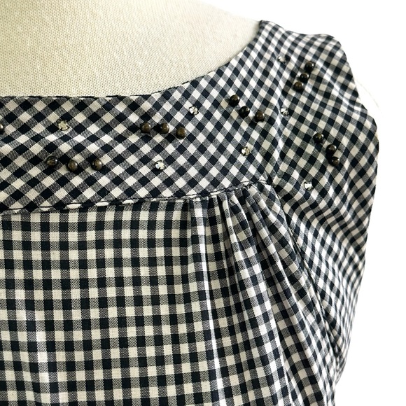 Vintage Black and White Gingham Check McKettrick - Picture 7 of 10
